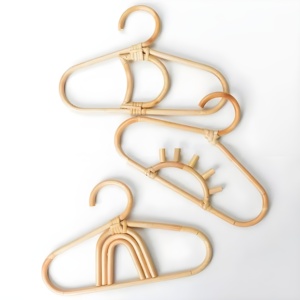 Pretty design hand-made rattan cane hanger for kid <b>small</b> baby clothes hangers competitive price - Product Image 4