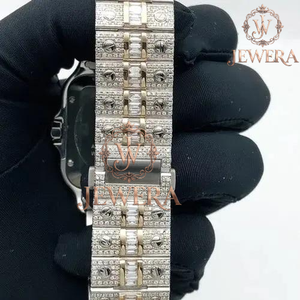 Mossinate Premium Stainless Steel <b>Watch</b> with Diamonds Elegant Gold and Silver Design <b>for</b> Fashionable and Active Lifestyles - Product Image 2