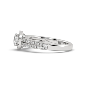 Anillo de Compromiso AJRETAIL para Mujer con Diamante Cultivado en Laboratorio de 1.13 Quilates, Color F, Claridad VVS, con Incrustaciones de Oro Blanco, Certificado de Lujo - Product Image 3
