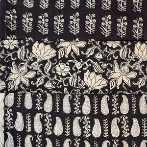 Tela 100% algodón estampada a mano para vestidos y ropa, venta al por mayor por yarda a precio de fábrica, proveedor H-41 - Product Image 1