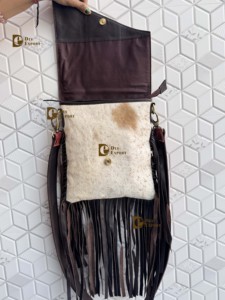 Wholesale Fashionable Real Cowhide Fur Hand <b>Tooled</b> <b>Leather</b> Sling Bag Carving Bohemian Bags Hot Selling Bags for Women Multi Uses - Product Image 5