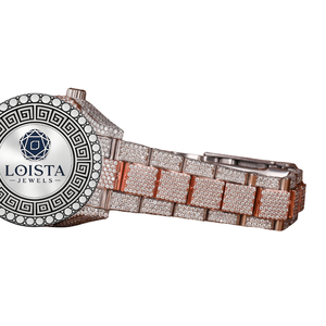 Reloj de Lujo con Incrustaciones de Diamantes Redondos Brillantes de Moissanita para Colección Hip Hop Unisex, Reloj Hecho a Medida por el Fabricante - Product Image 2