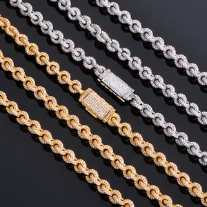 <b>Mens</b> 925 <b>Silver</b> Moissanite Gold Tone Iced Link Bracelet Luxury Statement Chain Bracelet <b>For</b> <b>Men</b> - Product Image 4