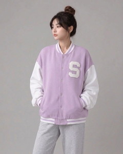 Chaqueta Varsity Personalizada al por Mayor para Mujer, Chaqueta Bomber de Béisbol Universitaria de Primera Calidad, Ropa Casual Urbana OEM - Product Image 2