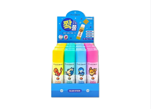 Bâton de colle liquide Pokemone Pixel Art 8g 24PCS/Boîte Fournitures scolaires pour enfants Artisanat rétro 8 bits Anime Dessin animé Adhésif complet - Product Image 1