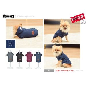Yommy <b>Dog</b> <b>Hooded</b> Coat Blue L Pet Clothes - Product Image 2