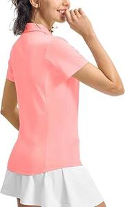 Camiseta Informal para Mujer, de Algodón Suave y Poliéster, de Secado Rápido, Transpirable, Elástica, Cómoda para Uso Diario, Oficina, Trabajo, Escuela - Product Image 5