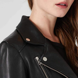 Unique Design Hot Selling Custom Color Women <b>Leather</b> <b>Jacket</b> New Fashionable <b>Long</b> Sleeve Women <b>Leather</b> <b>Jacket</b> - Product Image 5