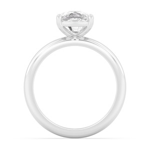 Anillo de Compromiso Contemporáneo de Oro Rosa de 10K con Diamante de Laboratorio de Corte Largo de 1.01 CTW para una Elegancia Romántica Distintiva - Product Image 4