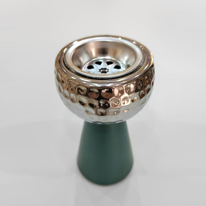 Luxury Hammered Metal <b>Incense</b> Burner Set, Gold & Silver With Matte Green Base Arabic <b>Cone</b> Holder For Home Decor & Aromatherapy - Product Image 3