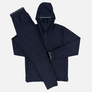 Wholesale Men's High Quality Waterproof Windbreaker Set Hooded Sportswear Tracksuit Outdoor Running <b>Jacket</b>&Jogger Pants 2pcs Set - Product Image 1