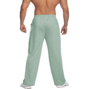 Pantalon droit uni en coton personnalisé, coupe ample et décontractée, style mode, idéal pour le sport et les loisirs - Product Image 3