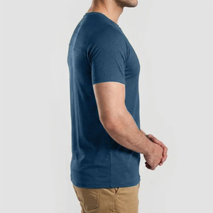 Camisetas de Manga Corta para Hombre al por Mayor con Logotipo Personalizado, Camisetas Ajustadas a la Moda, Transpirables, Ecológicas, Cómodas y Ligeras - Product Image 5