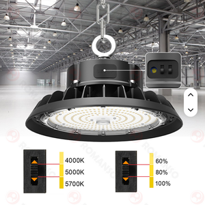 Lámpara LED UFO High Bay de 150W con 5 Años de Garantía, 100w 170lmw, Iluminación para Almacenes, 3cct Conmutable - Product Image 3