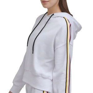 Women Best Quality Hoodie Crop Sweatshirt Long Sleeves Custom Fleece <b>Winter</b> Casual With Pockets Crop <b>Top</b> Hoodie For Women - Product Image 6