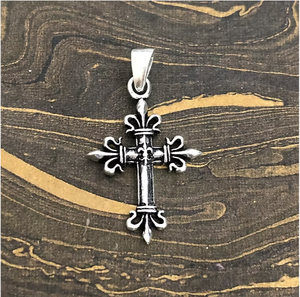 Oxidized <b>Cross</b> Shaped <b>Pendant</b> 925 Sterling <b>Silver</b> Elegant Religious Protection Charm Gift For Unisex Daily Wear - Product Image 3