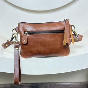 Bolso de hombro de cuero con estampado a cuadros de alta calidad personalizado, bolso de mano de cuero genuino, bolsos de mano de lujo para mujer - Product Image 5