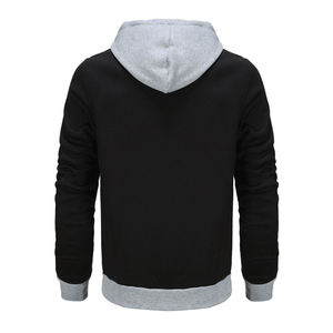 Sudadera con capucha de colores contrastantes con cremallera, chaqueta de forro polar bicolor, sudadera con capucha de bloque de color con cremallera completa, puños y cintura acanalados. - Product Image 2