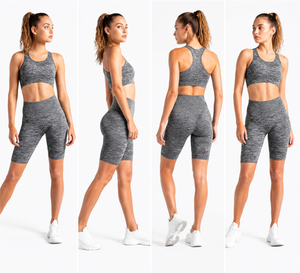 Shorts de Yoga de Cintura Alta para Mujer, Transpirables, Sin Costuras, de Spandex y Poliéster, Pantalones Deportivos con Control de Abdomen, Levanta Glúteos, de Secado Rápido - Product Image 2