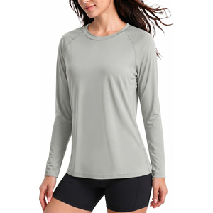 Unisex Full Sleeve Green Rash Guard Quick Dry Polyester <b>Swim</b> Top with Front Logo UPF50+ Eco-Friendly <b>for</b> Adults - Product Image 3