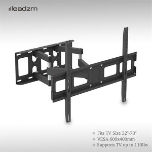 Support TV à double pendule avec base large, inclinable, pour téléviseurs jusqu'à 70 pouces, inclinaison 10°, modèle TMDS 101, capacité 50 kg, dimensions 600*400 mm, réglage supérieur et inférieur de 10 à 10 degrés. - Product Image 3