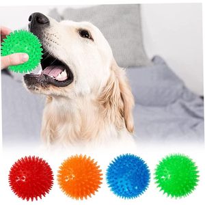 Petizer confezione da 3 3.5 \ "Squeaky Dog Toy Balls durevole interattivo galleggiante piscina ad acqua appuntita per cuccioli di cani di grossa taglia giocattoli da masticare - Product Image 3