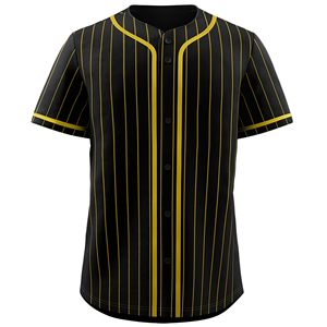 Maillot de baseball personnalisé respirant par sublimation, vente en gros, pas cher, imprimé par transfert thermique, col en V, manches courtes, uniforme d'équipe en polyester - Product Image 1