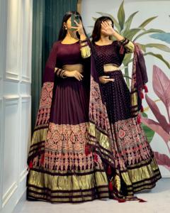 Designer Ajrakh Lehenga Choli Ethnic Handcrafted <b>Block</b> <b>Print</b> Wedding Festive Wear Set - Product Image 5