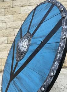 Escudo Vikingo Azul Hecho a Mano |   Cosplay Nórdico, Decoración - Product Image 3