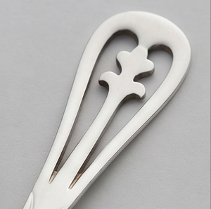 Ensemble de cuillères en acier inoxydable faites à la main de qualité supérieure, finition argentée, couverts élégants pour la table, le dessert, la nourriture, les fêtes - Product Image 4