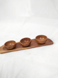 Plateau de service en bois en forme de feuille, artisanal, en bois naturel poli, durable, portable, écologique, idéal pour la vente en gros - Product Image 5