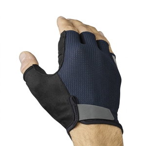 Gants de cyclisme demi-doigts personnalisés en gros, respirants en maille polyester, paume antidérapante, fermeture auto-agrippante, pour sports d'été - Product Image 2