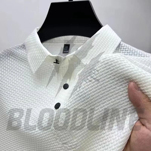 Polo pour homme à imprimé griffes, dos camouflage, couleur crème, coupe décontractée, imprimé griffes, coton respirant - Product Image 6