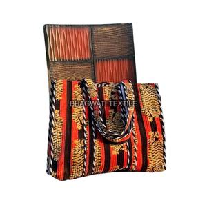 Bolso de mano Vintage de verano para mujer india, organizador de cosméticos de bolsillo acolchado, accesorio de viaje de algodón puro, bolsa de transporte - Product Image 1