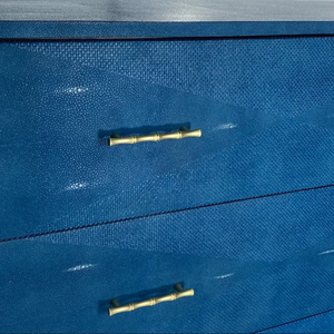 Modern Extendable <b>Foldable</b> Convertible Cabinet Dresser 6-Drawer Faux Shagreen Storage Bedroom Furniture Living Room School - Product Image 3