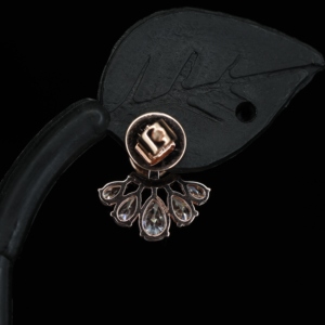 Silver S925 D Color VVS Moissanite Fan Cluster Stud Earrings Rhodium Plated Sparkling Elegant Jewelry Women Wedding Party Gift - Product Image 6