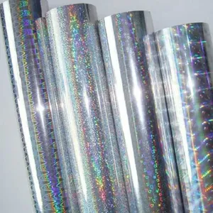 Rouleau de film holographique arc-en-ciel en vrac, feuille décorative réfléchissante haute brillance pour emballage, emballage cadeau, impression, artisanat, plastification - Product Image 2