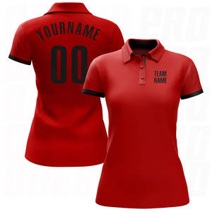 Custom Golf <b>Polo</b> <b>Shirts</b> Red <b>Black</b> Performance Golf <b>Polo</b> <b>Shirts</b> Moisture-Wicking Breathable Athletic <b>Polo</b> for Golf Training - Product Image 5
