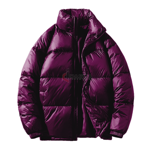 Blouson matelassé pour homme, grande taille, épais, chaud, respirant, col montant, logo personnalisé sur le devant - Product Image 5