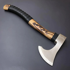 Hache Viking Tomahawk en Acier Inoxydable Faite à la Main avec Manche en Bois de Palissandre et Housse en Cuir – Garantie 1 An pour Utilisation Extérieure – Cadeau DIY - Product Image 3