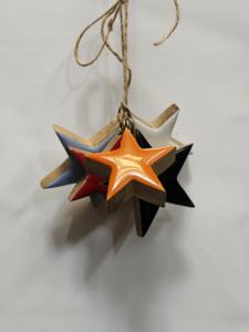 เกล็ดหิมะไม้แขวนประดับ ดาวไม้แขวนประดับ หัวใจไม้แขวนประดับ - Product Image 3