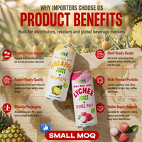100% Echt Versgeperst Magere Premium Fruit Sap 500ml Blikje Natuurlijke Fruitdrank Met Vruchtvlees Private Label Fabriek Groothandel