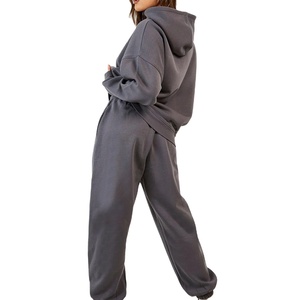 Chándal liso informal para mujer, chándal de gran tamaño para mujer, conjuntos de chándal de dos piezas, ropa de entrenamiento, ropa para correr - Product Image 4