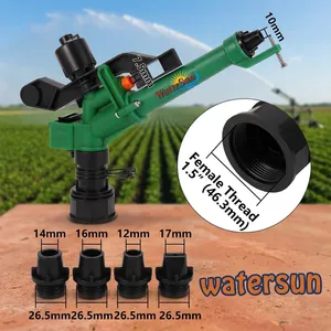 Arroseur rotatif automatique Watersun pour jardin, irrigation agricole, arrosage de terrain, pistolet à eau à bras oscillant, canon à eau en PVC - Product Image 1