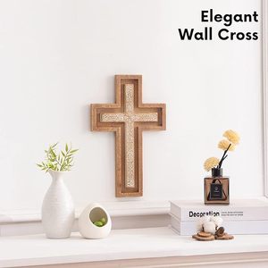 Cruz de Madera Hecha a Mano, Precio Económico, Elegante Decoración Religiosa de Pared para el Hogar, Iglesia y Uso Diario en la Oración - Product Image 1