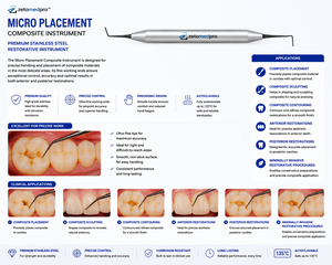 Instrumento Dental Premium de Microcolocación de Composite, Instrumento Restaurador de Acero Inoxidable OEM Zetomed Pro - Product Image 4