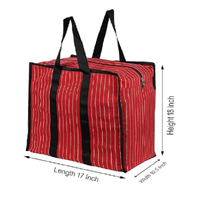 Sac de rangement robuste pour le shopping, les bagages et les voyages, avec fermeture éclair et poignées solides, idéal pour les vêtements, les courses et les voyages