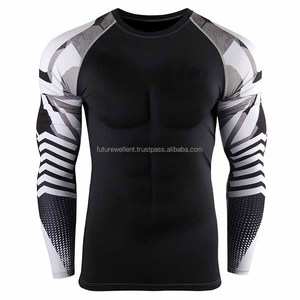 Tendencia Tasa de venta completa Buen material Hombres Fitness Rash Guard 2025 Hombres cómodos Rash Guard para la venta - Product Image 3