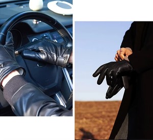 High Quality Cowhide Leather Textured <b>Driver</b> <b>Gloves</b> Cotton Liner Warm & Cold Resistant for Winter Welding and Outdoor Use - Product Image 4