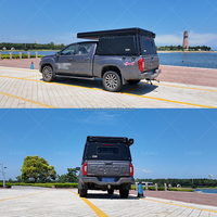 Tenda de Teto Rígido Integrada em Alumínio para Caminhonetes Tacoma, Hilux, Ford Raptor, Ram - Modelo Reto com Abertura Pop-Up